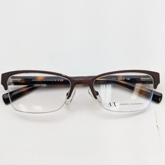 🕶️ Armani Exchange AX1004 6016 Semi Rimless Cat Eye Eyeglasses 52/17-135/JLE442 - Picture 1 of 8